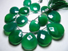 AAA so gorgeous - EMRALD - GREEN COLOUR - GREEN ONYX - HUGE SIZE - FACETED HEART - BRIOLETT - SIZE 15 MM - 22 MM APPROX 15 PCS